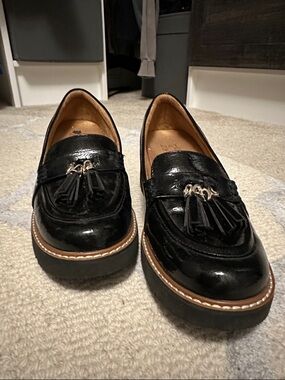 Black Patent Tassel Loafers